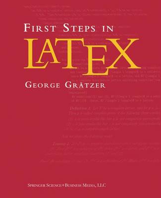 Book cover for First Steps in LaTeX