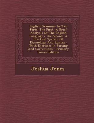 Book cover for English Grammar in Two Parts