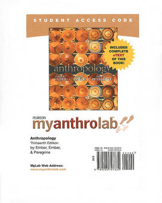 Book cover for MyLab Anthropology with Pearson eText -- Standalone Access Card -- for Anthropology