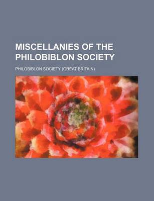 Book cover for Miscellanies of the Philobiblon Society (Volume 5)