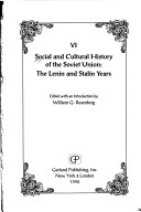 Cover of Social and Cultural History of the Soviet Union