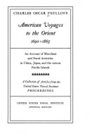 Cover of American Voyages to the Orient, 1690-1865