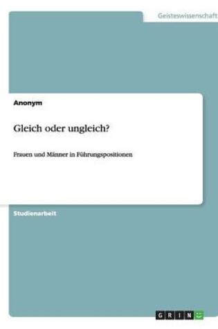 Cover of Gleich oder ungleich?