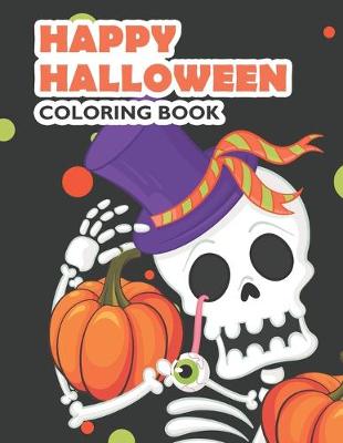 Book cover for Happy HALLOWEEN coloring book