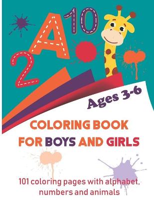 Book cover for Coloring book for boys and girls ages 3-6