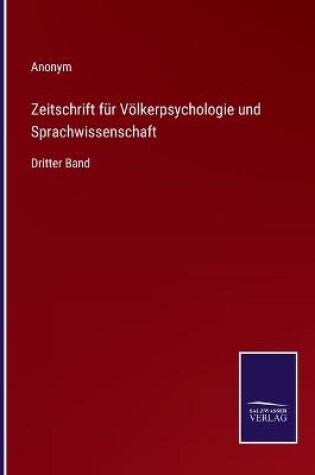 Cover of Zeitschrift für Völkerpsychologie und Sprachwissenschaft