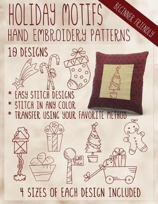 Book cover for Holiday Motifs Hand Embroidery Patterns