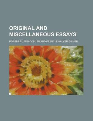 Book cover for Original and Miscellaneous Essays