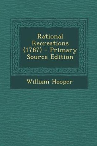 Cover of Rational Recreations (1787)