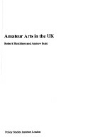 Cover of Amateur Arts in the U.K.