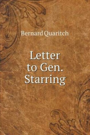 Cover of Letter to Gen. Starring