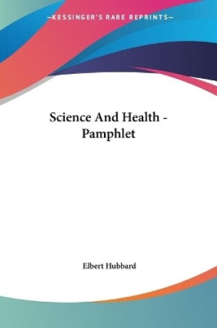 Cover of Science And Health - Pamphlet