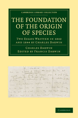 Book cover for The Foundation of the Origin of Species