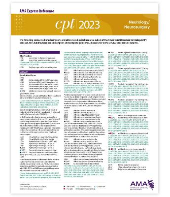 Cover of CPT 2023 Express Reference Coding Card: Neurology/Neurosurgery