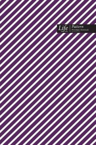 Cover of Striped Pattern Composition Notebook, Dotted Lines, Wide Ruled Medium Size 6 x 9 Inch (A5), 144 Sheets Purple Cover