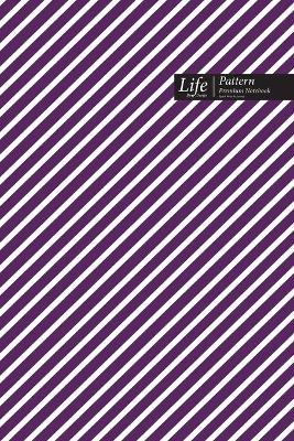 Book cover for Striped Pattern Composition Notebook, Dotted Lines, Wide Ruled Medium Size 6 x 9 Inch (A5), 144 Sheets Purple Cover