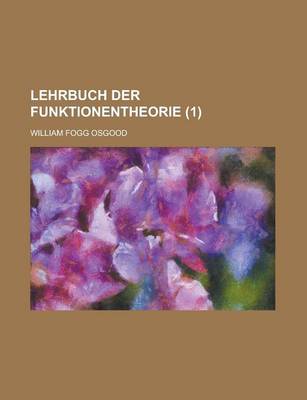 Book cover for Lehrbuch Der Funktionentheorie (1 )