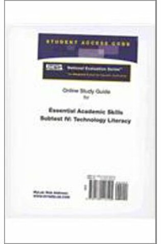 Cover of Access Code Card for the Online Tutorial for the National Evaluation Series Essential Academic Skills Subtest IV