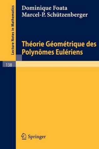 Cover of Theorie Geometrique Des Polynomes Euleriens