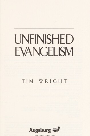 Cover of Unfinished Evangelism