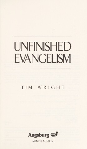 Book cover for Unfinished Evangelism