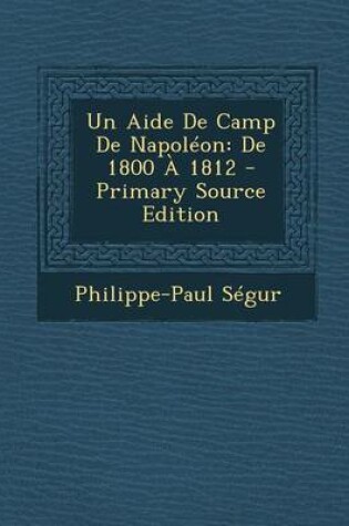 Cover of Un Aide de Camp de Napoleon