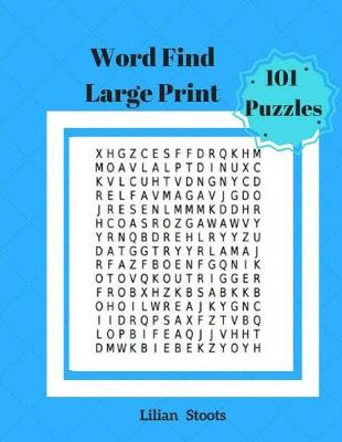 Book cover for Word Find Large Print 101 Puzzles Word Games Word Search Travel