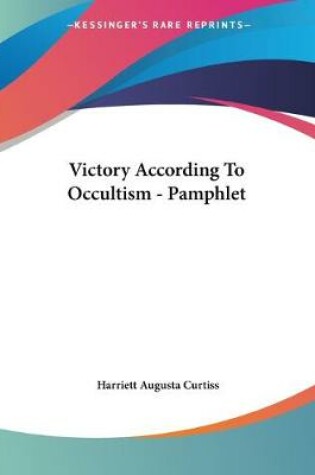 Cover of Victory According To Occultism - Pamphlet