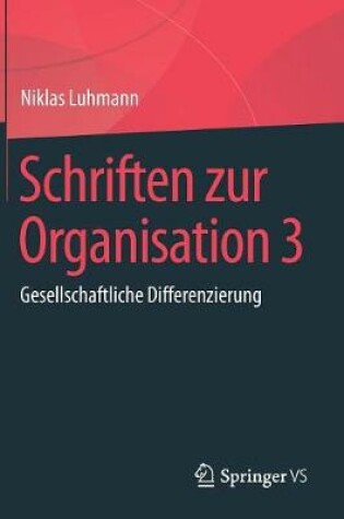 Cover of Schriften zur Organisation 3