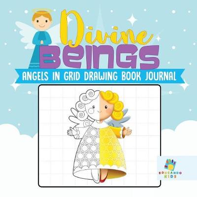 Book cover for Divine Beings Angels in Grid Drawing Book Journal