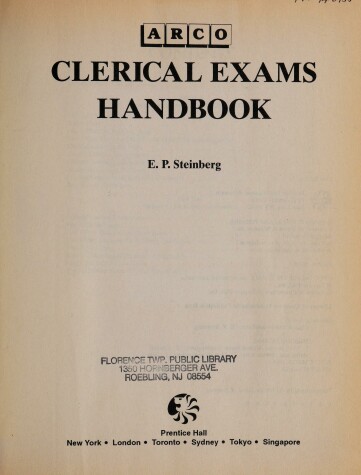 Book cover for Clerical Exams Handbook