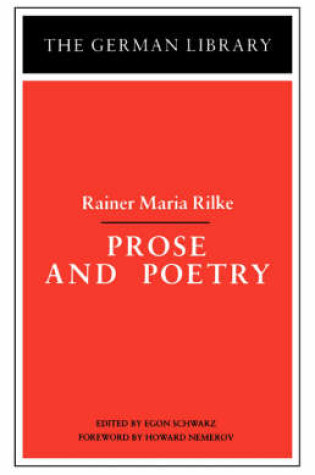 Cover of Prose and Poetry: Rainer Maria Rilke