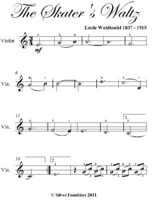 Book cover for Skater’s Waltz Easy Violin Sheet Music