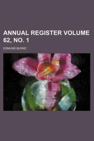 Cover of Annual Register Volume 62, No. 1