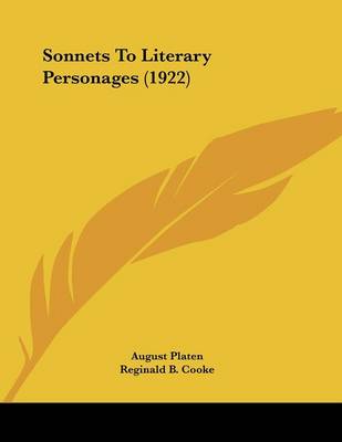 Book cover for Sonnets To Literary Personages (1922)