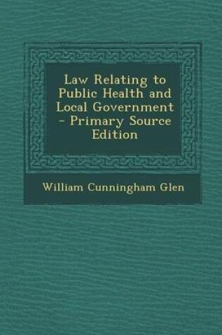 Cover of Law Relating to Public Health and Local Government