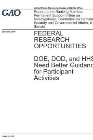 Cover of Federal Research Opportunities