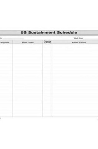 Cover of 5S Sustainment Schedule