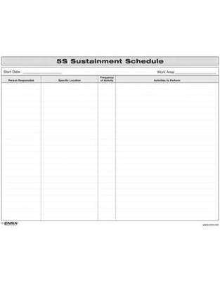 Book cover for 5S Sustainment Schedule