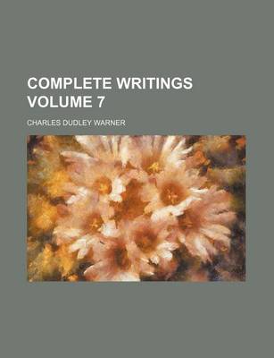 Book cover for Complete Writings Volume 7