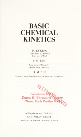 Book cover for Basic Chemical Kinetics