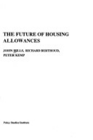 Cover of The Attendance Allowance and the Costs of Caring