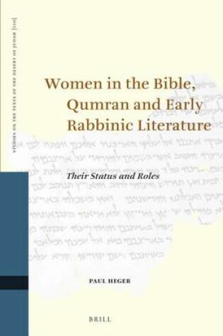 Cover of Women in the Bible, Qumran and Early Rabbinic Literature