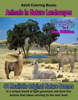 Book cover for Adult Coloring Books Animals in Nature Landscapes 2nd Edition