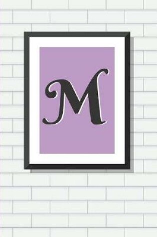 Cover of Initial M Personalized Blank Lined Journal Notebook