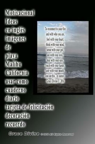 Cover of Motivacional Ideas en ingles imagenes de playa Malibu California usar como cuaderno diario tarjeta de felicitacion decoracion recuerdo