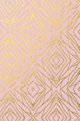 Cover of Gold Foil Dusty Pink Geometric Pattern Notebook