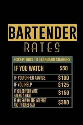 Book cover for Bartender rates