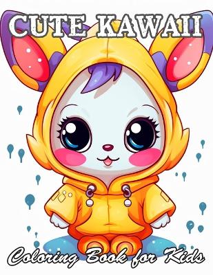 Book cover for Cute Kawaii Coloring Book for Kids