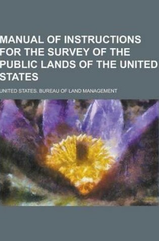 Cover of Manual of Instructions for the Survey of the Public Lands of the United States